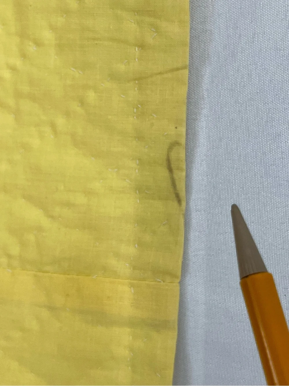 Vintage Spool Lap Quilt 40x42 Handmade, Yellow Border, Cotton